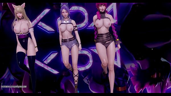 [MMD] Stellar – Marionette Ahri Akali Kaisa Evelynn Seraphine League Of Legends Striptease KDA Popstar 4K 60FPS